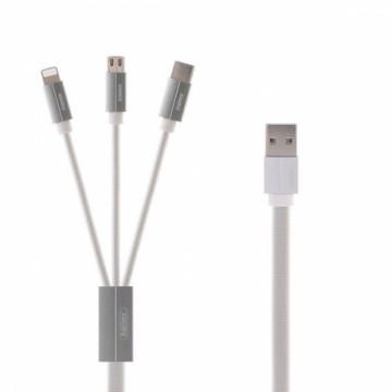 REMAX Cable Kerolla RC-094th 3 in 1 - USB to Micro USB, Type C, Lightning - White