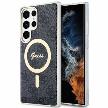 Guess GUHMS23LH4STK S23 Ultra S918 czarny|black hardcase 4G MagSage