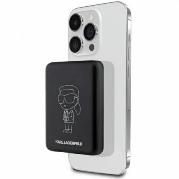 Karl Lagerfeld Powerbank indukcyjny KLPBMKIOTTGK 5W 3000mAh czarny|black Ikonik MagSafe