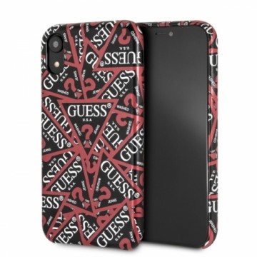 Guess GUHCI61PMPTBK iPhone Xr black |czarny hardcase Triangle All over