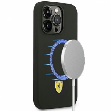 Ferrari FESSIHMP14XBK iPhone 14 Pro Max 6.7" czarny|black hardcase Silicone Metal Logo Magsafe