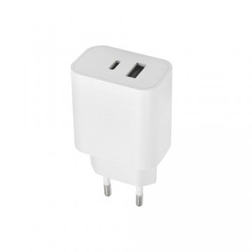 Maxlife MXTC-06 PD QC charger 1x USB-C 1x USB 20W white