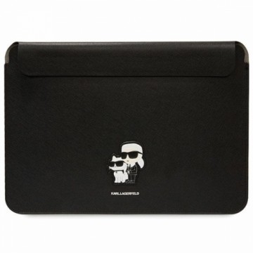 Karl Lagerfeld Saffiano Karl and Choupette NFT Computer Sleeve 13|14" Black