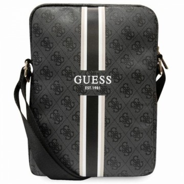 Guess PU 4G Printed Stripes Tablet Bag 10" Black