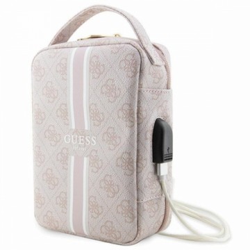 Guess PU 4G Printed Stripes Travel Universal Bag Pink