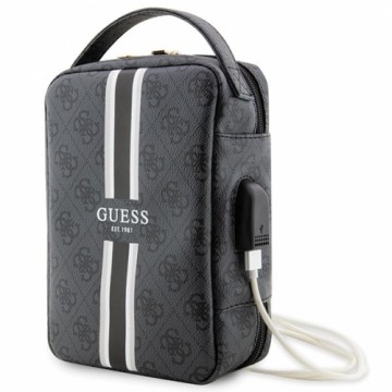 Guess PU 4G Printed Stripes Travel Universal Bag Black