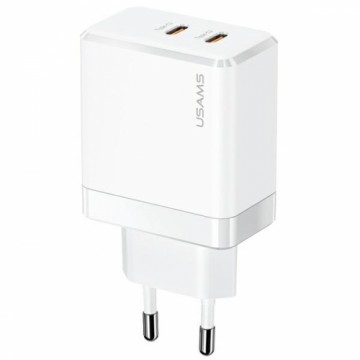 USAMS Ład. siec. 2xUSB-C T54 40W (only head) PD Fast Charging biały|white CC172TC02 (US-CC172)