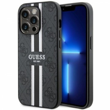 Guess GUHMP14LP4RPSK iPhone 14 Pro 6.1" czarny|black hardcase 4G Printed Stripes MagSafe