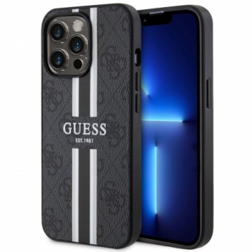 Guess GUHMP13XP4RPSK iPhone 13 Pro Max 6,7" черный жесткий чехол 4G Printed Stripes MagSafe