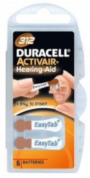 Duracell Hearing Aid 312 A312 6 pack