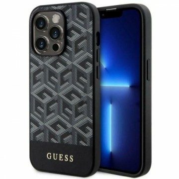 Guess PU G Cube MagSafe Compatible Case for iPhone 14 Pro Max Black