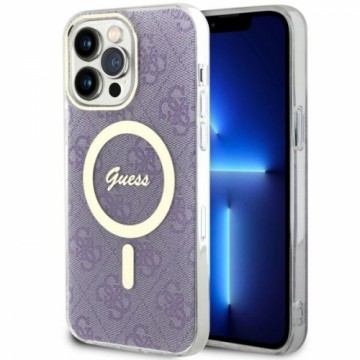 Guess GUHMP14XH4STU iPhone 14 Pro Max 6.7" purpurowy|purple hardcase 4G MagSafe