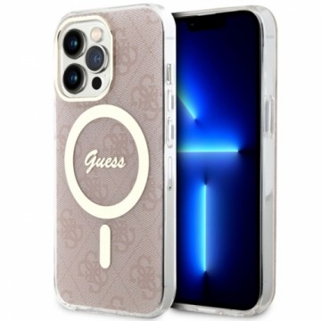 Guess GUHMP13LH4STP iPhone 13 Pro | 13 6.1" różowy|pink hardcase 4G MagSafe