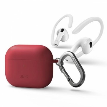 UNIQ etui Nexo AirPods 3 gen + Ear Hooks Silicone czerwony|coral