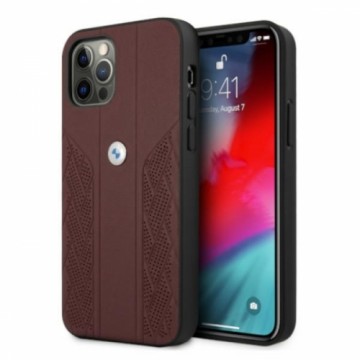 Etui BMW BMHCP12MRSPPR iPhone 12|12 Pro 6,1" czerwony|red hardcase Leather Curve Perforate