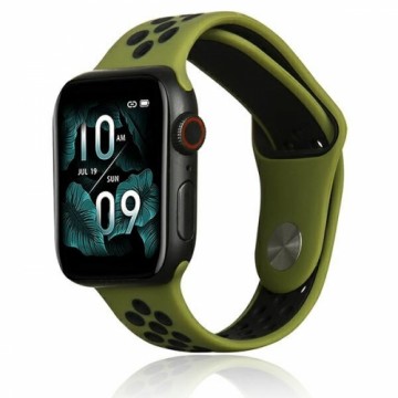 Beline pasek Apple Watch Sport Silicone 42|44|45|49mm zielono-czarny green|black