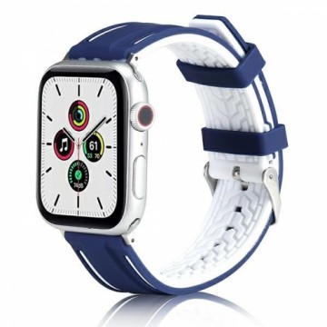 Beline pasek Apple Watch Solid Silicone 42|44|45|49mm granatowo-biały  navy|white