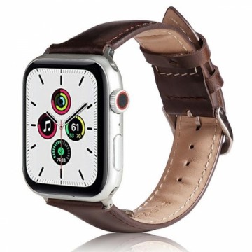 Beline pasek Apple Watch Leather 42|44|45|49mm brązowy |brown