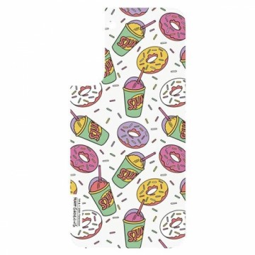 Panel Samsung GP-TOU021HOVPW do etui Frame Cover do Galaxy S22 Simpsons Donut biały|white