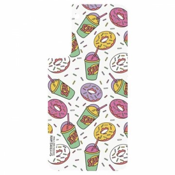 Panel Samsung GP-TOU021HOOPW do etui Frame Cover do Galaxy S22+ Simpsons Donut biały|white