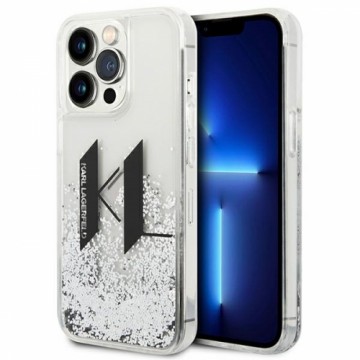 Karl Lagerfeld KLHCP14LLBKLCS iPhone 14 Pro 6,1" srebrny|silver hardcase Liquid Glitter Big KL