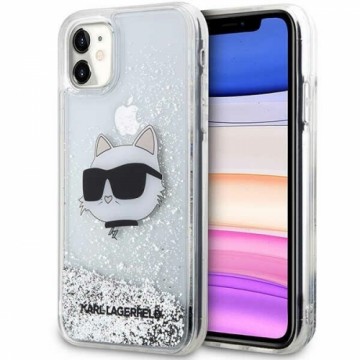 Karl Lagerfeld KLHCN61LNCHCS iPhone 11| XR srebrny|silver hardcase Glitter Choupette Head