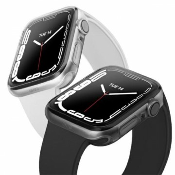 UNIQ etui Glase Apple Watch Series 7|8 45mm. Dual Pack przezroczysty-dymny|clear-smoke