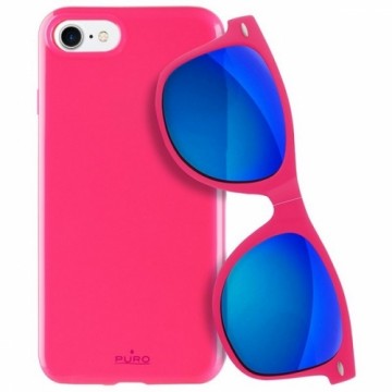 Puro Sunny Kit etui iPhone 7|8 + okulary SE 2020 | SE 2022 różowy|pink IPC747SUNNYKIT1PNK