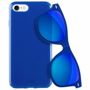 Puro Sunny Kit etui iPhone 7|8 + okulary SE 2020 | SE 2022 niebieski|blue IPC747SUNNYKIT1BLUE