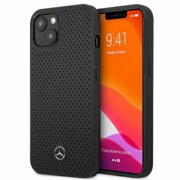 Mercedes MEHCP13MDELBK iPhone 13 6,1" czarny|black hardcase Leather Perforated