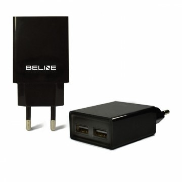 Lādētājs Beline 2xUSB 2A melns (bez kabeļa)