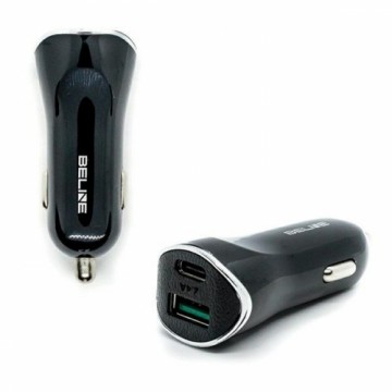 Ład. sam. Beline 1xUSB i 1xUSB-C 5A 30W czarny|black (only head)