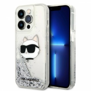 Karl Lagerfeld KLHCP14XLNCHCS iPhone 14 Pro Max 6,7" | sudraba hardcase Glitter Choupette Head