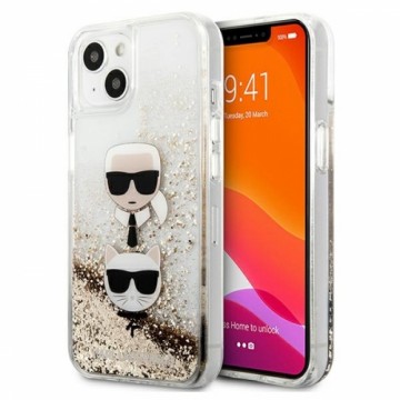 Karl Lagerfeld KLHCP13SKICGLD iPhone 13 mini 5,4" złoty|gold hardcase Liquid Glitter Karl&Choupette Head