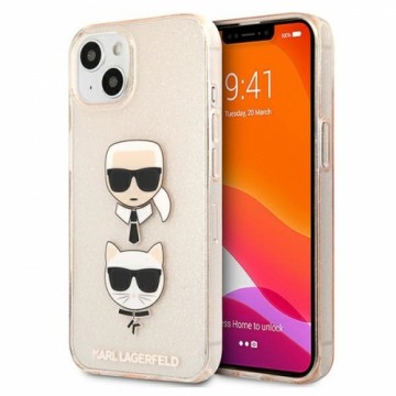 Karl Lagerfeld KLHCP13SKCTUGLGO iPhone 13 mini 5,4" złoty|gold hardcase Glitter Karl`s & Choupette