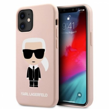 Karl Lagerfeld KLHCP12SSLFKPI iPhone 12 mini 5,4" hardcase jasnoróżowy|light pink Silicone Iconic