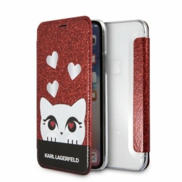 Karl Lagerfeld KLFLBKPXVDCRE iPhone X|XS red|czerwony book Valentine