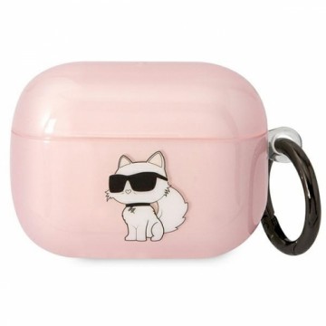 Karl Lagerfeld KLAPHNCHTCP Airpods Pro cover różowy|pink Ikonik Choupette