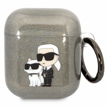 Karl Lagerfeld KLA2HNKCTGK Airpods 1|2 cover czarny|black Gliter Karl&Choupette