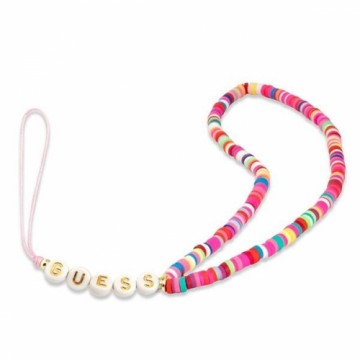 Guess zawieszka GUSTGMPP Phone Strap wielokolorowy różowy|multicolor pink Heishi Beads