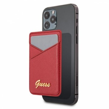 Guess Wallet Card Slot GUWMSSASLRE MagSafe Saffiano czerwony|red