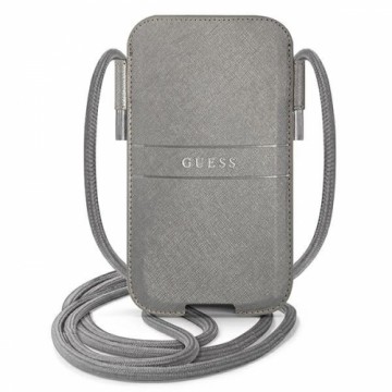 Guess Torebka GUPHLPSASBGR 6,7" szary|grey Saffiano Strap