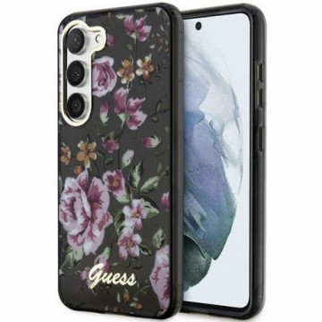 Guess GUHCS23MHCFWSK S23+ S916 czarny|black hardcase Flower Collection