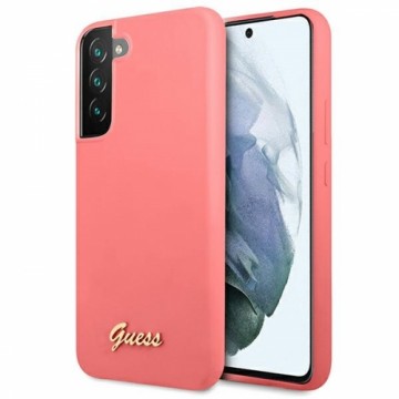 Guess GUHCS22MLSLMGFU S22+ S906 fuksja|fuchsia hardcase Silicone Script Metal Logo