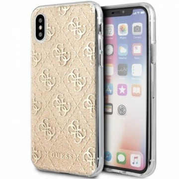 Guess GUHCPXPCU4GLGO iPhone X|Xs złoty|gold hard case 4G Glitter