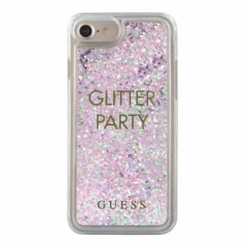 Guess GUHCP7GLUQPU iPhone 6|7|7|8 | SE 2020 | SE 2020 | SE 2022 purpursarkans | violets cietais korpuss Liquid Glitter Party