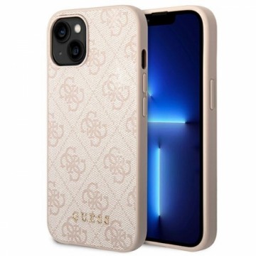 Guess GUHCP14MG4GFPI iPhone 14 Plus 6,7" różowy|pink hard case 4G Metal Gold Logo