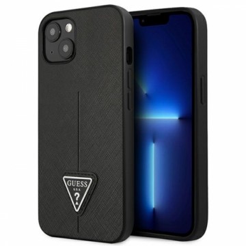 Guess GUHCP13SPSATLK iPhone 13 mini 5,4" czarny|black hardcase SaffianoTriangle Logo