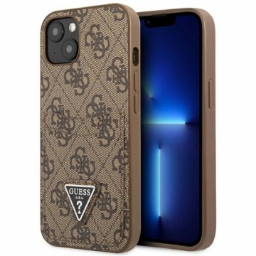 Guess GUHCP13SP4TPW iPhone 13 mini 5,4" brązowy|brown hardcase 4G Triangle Logo Cardslot