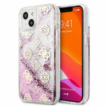 Guess GUHCP13SLGPEPI iPhone 13 mini 5,4" różowy|pink hardcase Peony Liquid Glitter